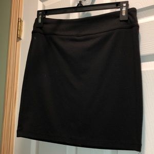 Black Zipper Mini Skirt